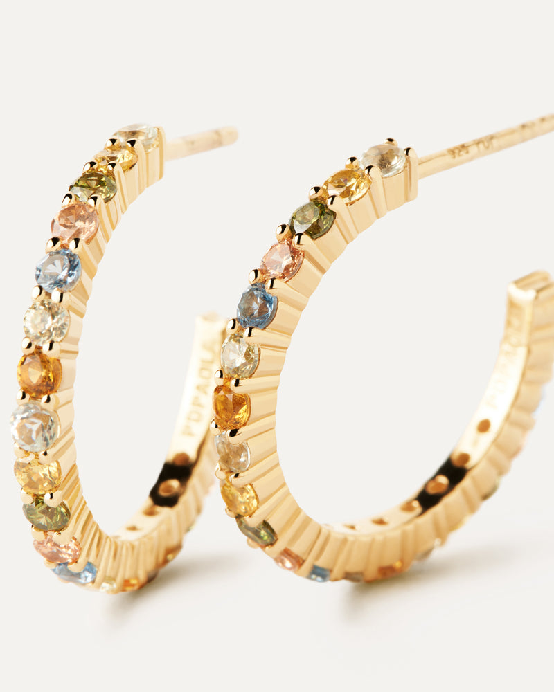 Rainbow hoops - 
  
    Sterling Silver / 18K Gold plating
  
