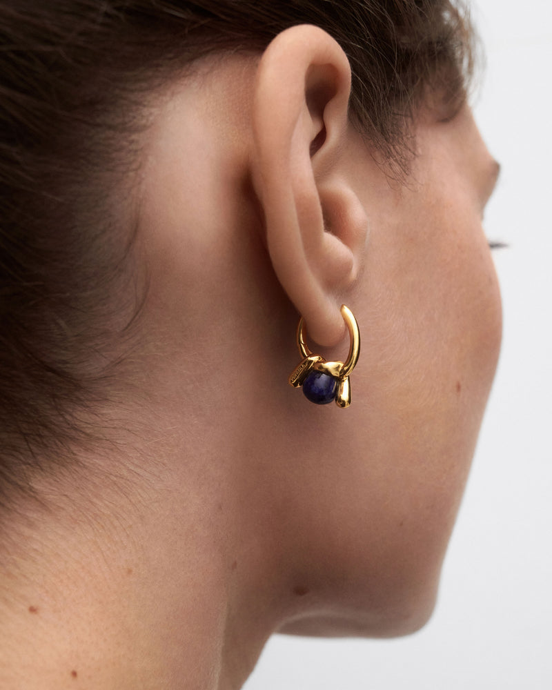 Sodalite Nexus hoops - 
  
    Sterling Silver / 18K Gold plating
  
