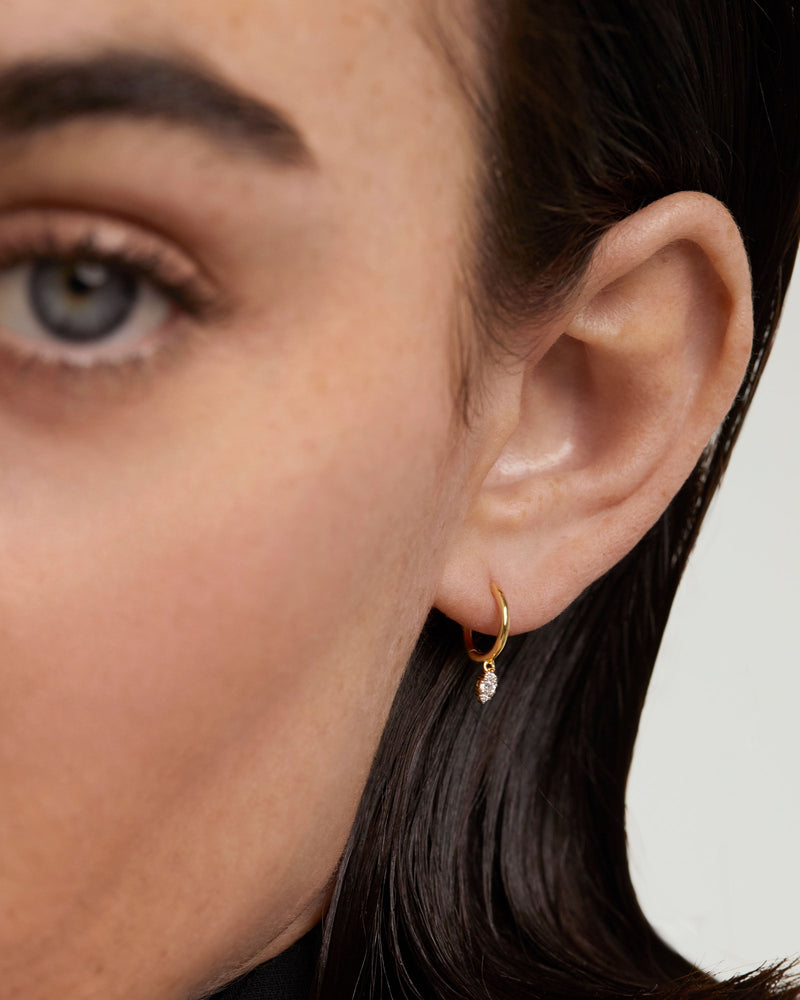 Diamonds And Gold Emi Hoops - 
  
    18K Gold
  
