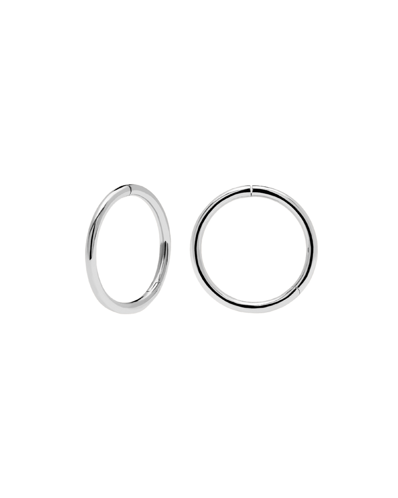 Pendientes de Oro blanco Essential Mini - 
  
    Oro Blanco 18K / Baño de rodio en plata
  
