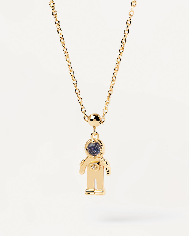 Charm Astronauta - 
  
    Plata de Ley / Baño de Oro 18K
  
