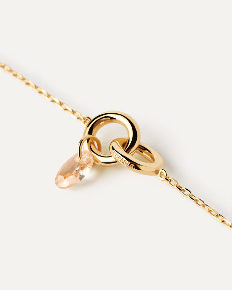 Peach Lily necklace - 
  
    Sterling Silver / 18K Gold plating
  
