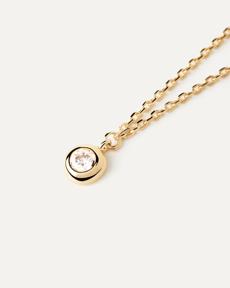 Sand solitary necklace - 
  
    Sterling Silver / 18K Gold plating
  
