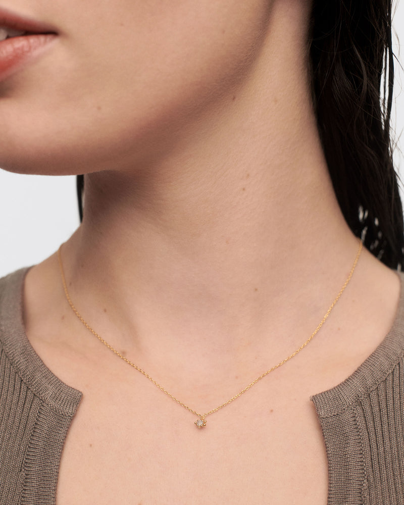 Grey Fleur necklace - 
  
    Sterling Silver / 18K Gold plating
  
