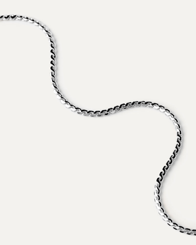 Large Serpentine Silver Chain Necklace - 
  
    Sterling Silver
  
