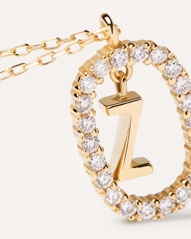 Diamonds and Gold Letter Z Necklace - 
  
    18K Gold
  
