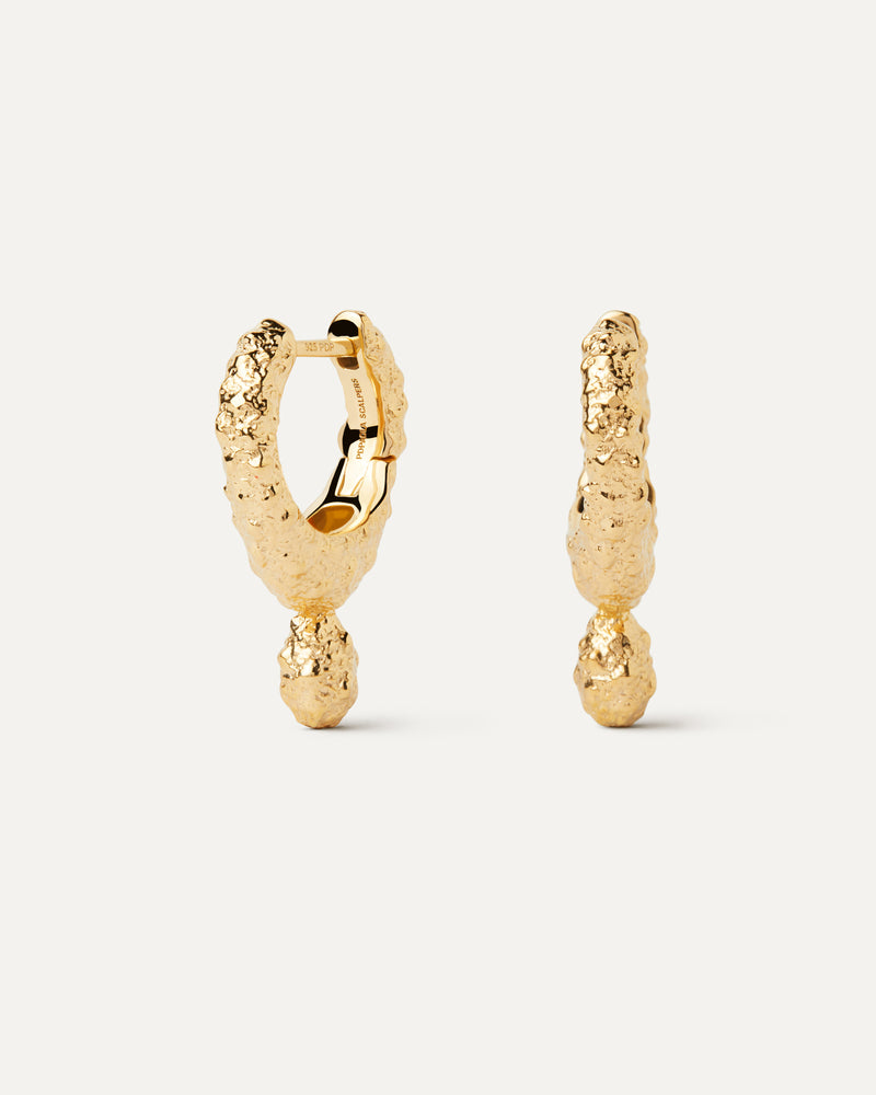 Orecchino A Cerchio Singolo Lava - 
  
    Argento sterling / Placcatura in Oro 18K
  
