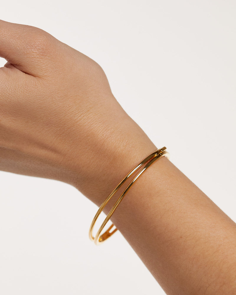 Twister Bangle - 
  
    Sterling Silver / 18K Gold plating
  
