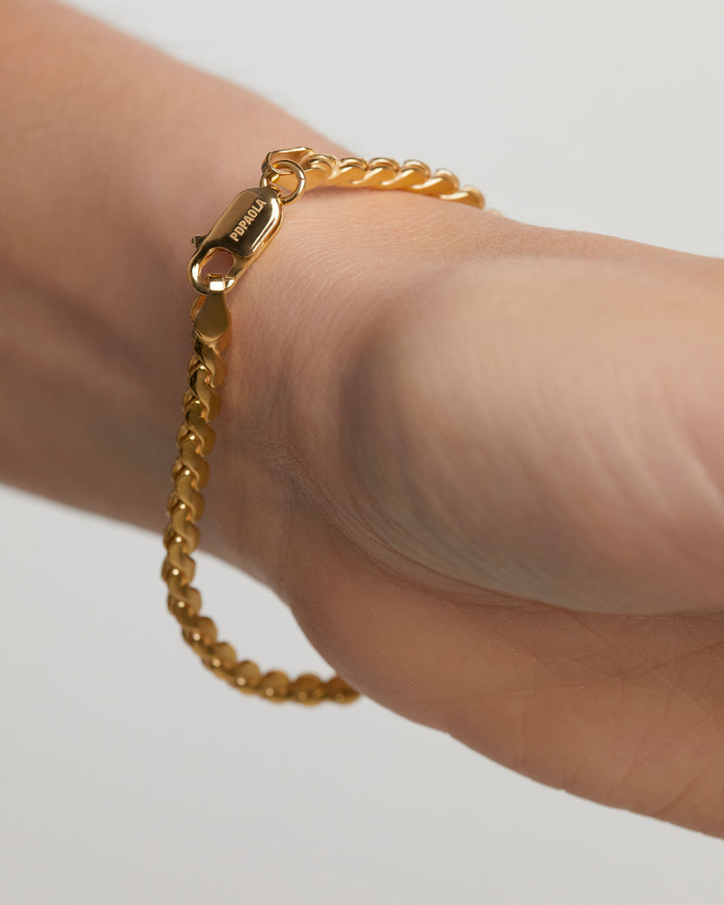 Large Serpentine Chain Bracelet - 
  
    Sterling Silver / 18K Gold plating
  
