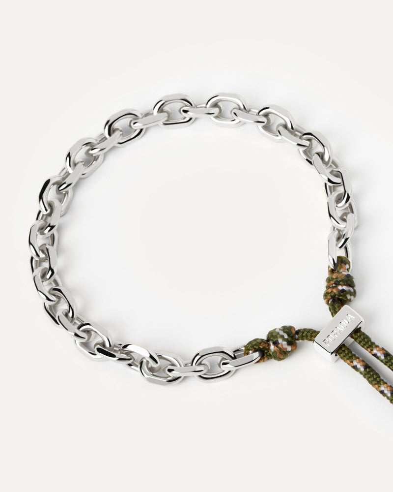 Cottage Essential Rope and Chain Bracelet - 
  
    Brass / Rhodium silver plating
  
