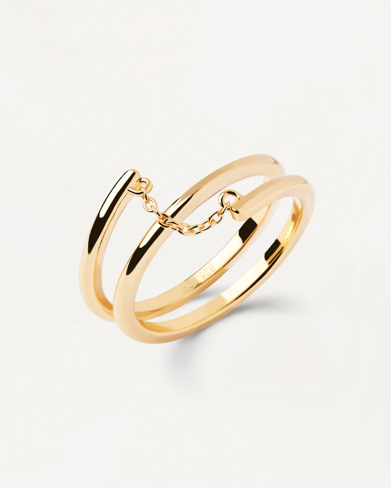 Giro Ring - 
  
    Sterling Silver / 18K Gold plating
  
