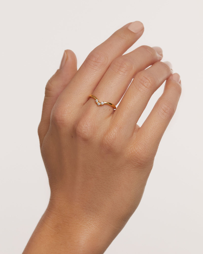 Mini Crown Ring - 
  
    Sterling Silver / 18K Gold plating
  
