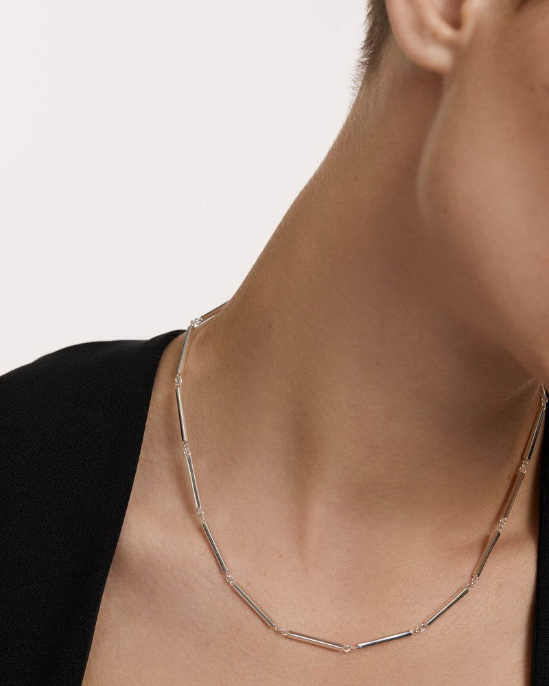 Collier chaine en argent Barre - 
  
    Argent massif
  
