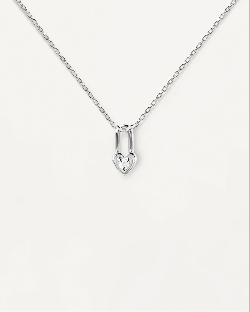 Heart Padlock Silver Necklace - 
  
    Sterling Silver
  
