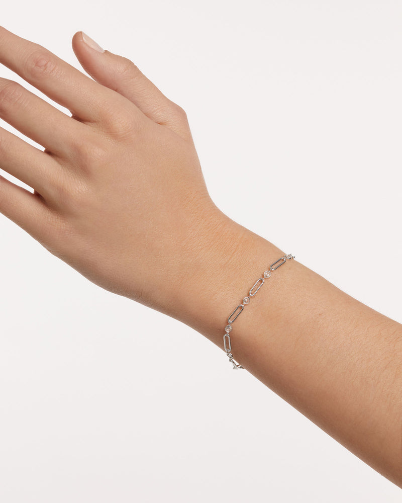 Bracelet Chaine en Argent Miami - 
  
    Argent massif
  
