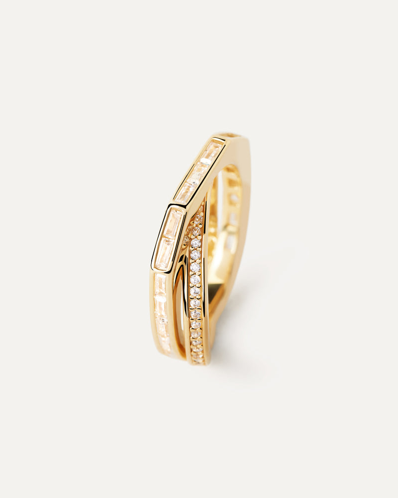 Anillo Olivia - 
  
    Plata de Ley / Baño de Oro 18K
  
