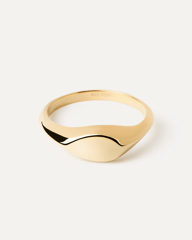 Devi Stamp Ring - 
  
    Sterling Silver / 18K Gold plating
  
