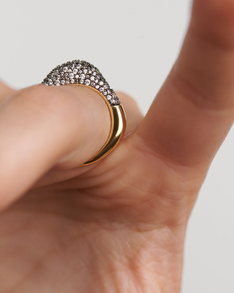 Pavé Duna Ring - 
  
    Sterling Silver / 18K Gold plating
  
