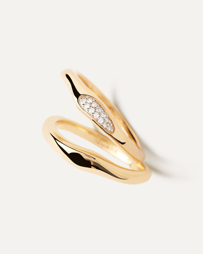 Onda ringset - 
  
    Sterling Silber / 18K Goldplattierung
  
