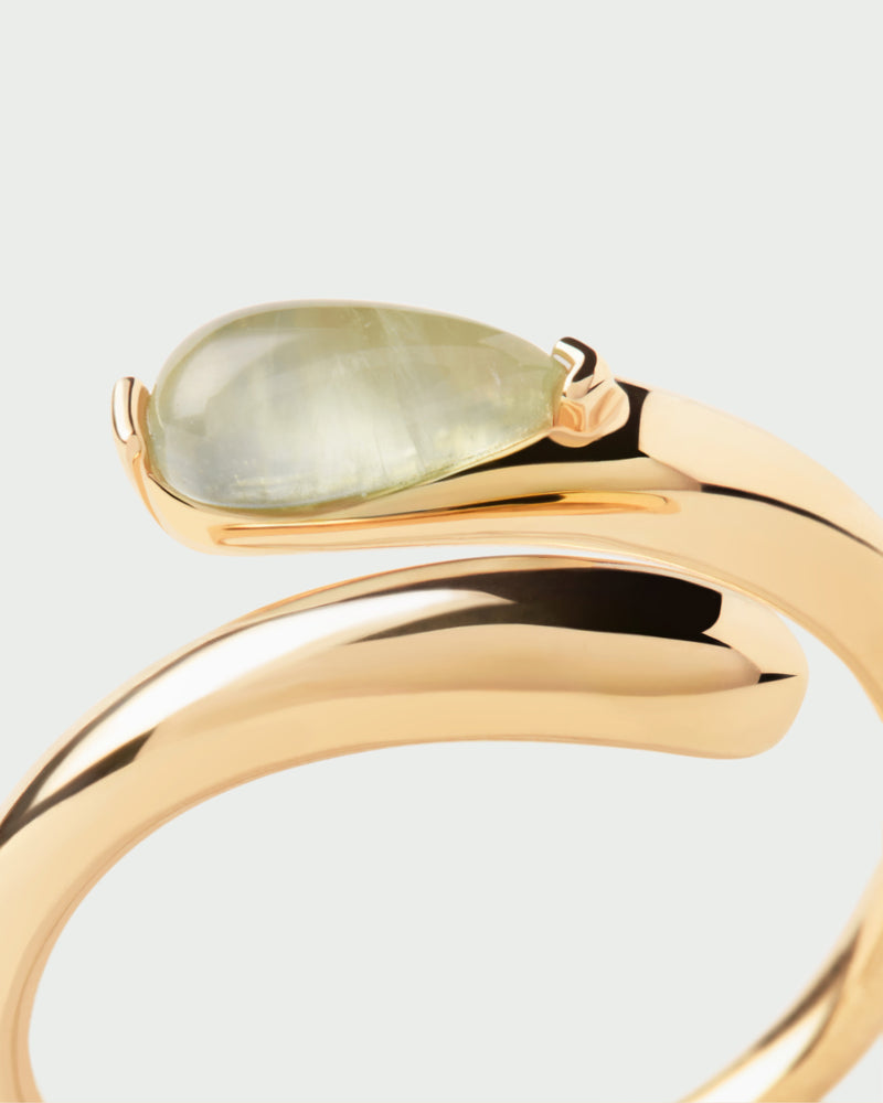 Prehnite Kalia ring - 
  
    Sterling Silver / 18K Gold plating
  
