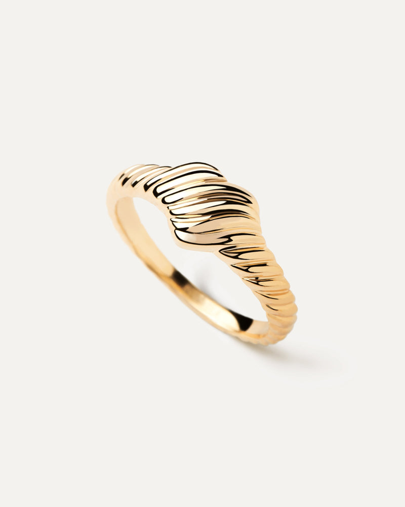 Love Siegelring Aus Silber - 
  
    18 kt Gold
  
