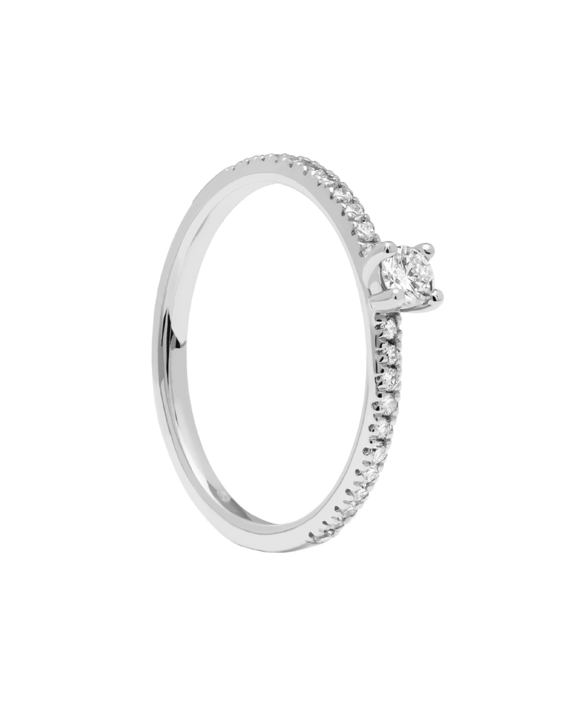 Diamonds and White Gold Solstice Ring - 
  
    18K White gold / Rhodium silver plating
  
