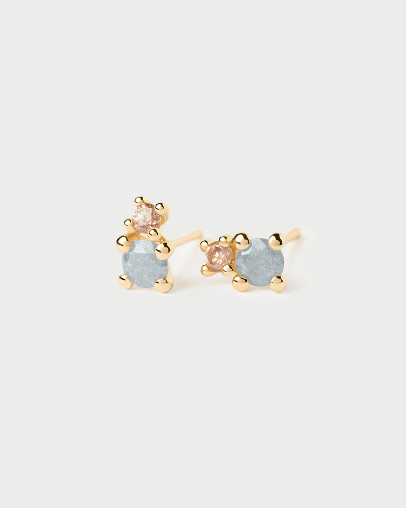 Pendientes stud Fog - 
  
    Plata de Ley / Baño de Oro 18K
  
