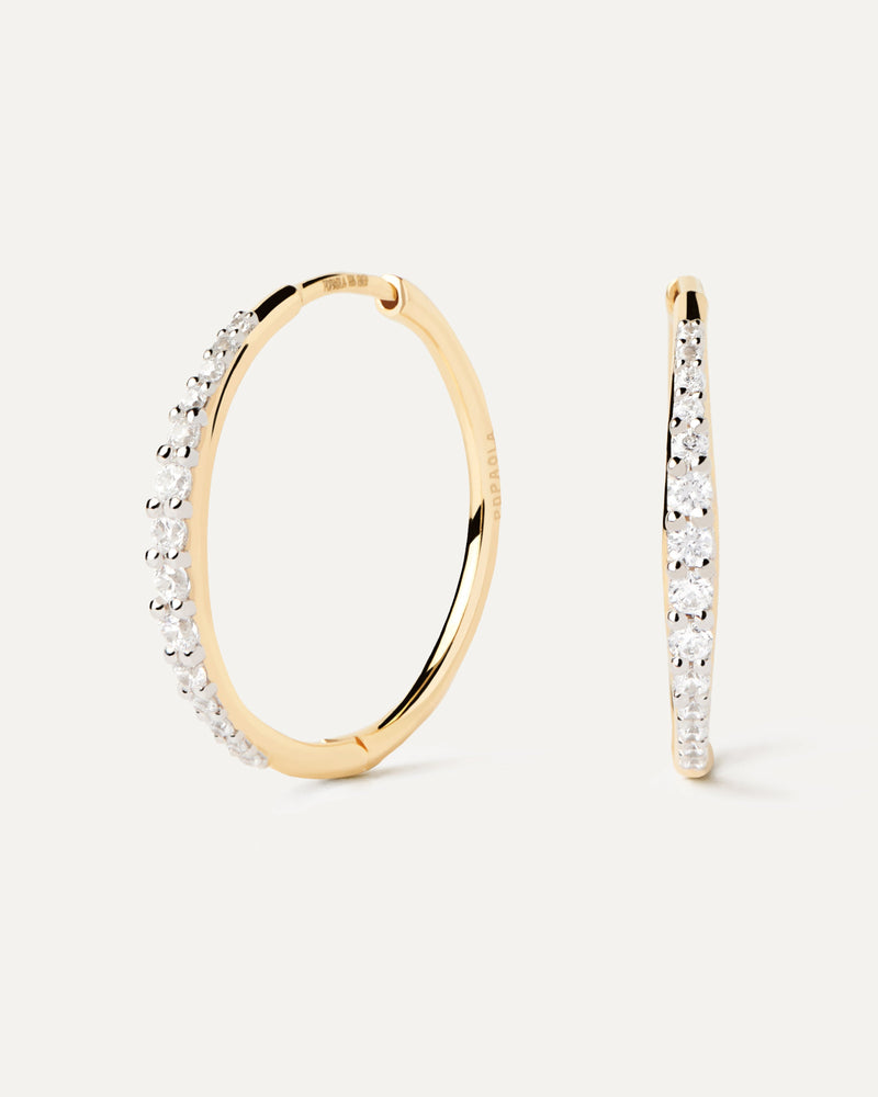 Diamonds And Gold Estella Hoops - 
  
    18K Gold
  
