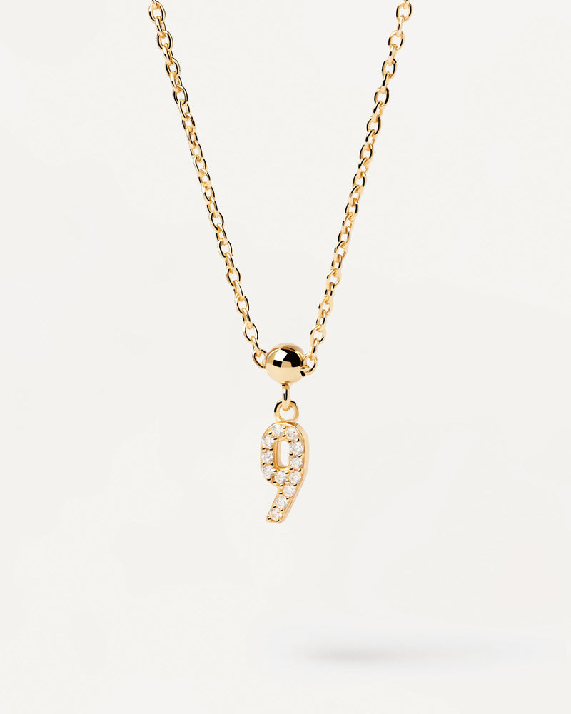 Charm Numero 9 - 
  
    Argento sterling / Placcatura in Oro 18K
  
