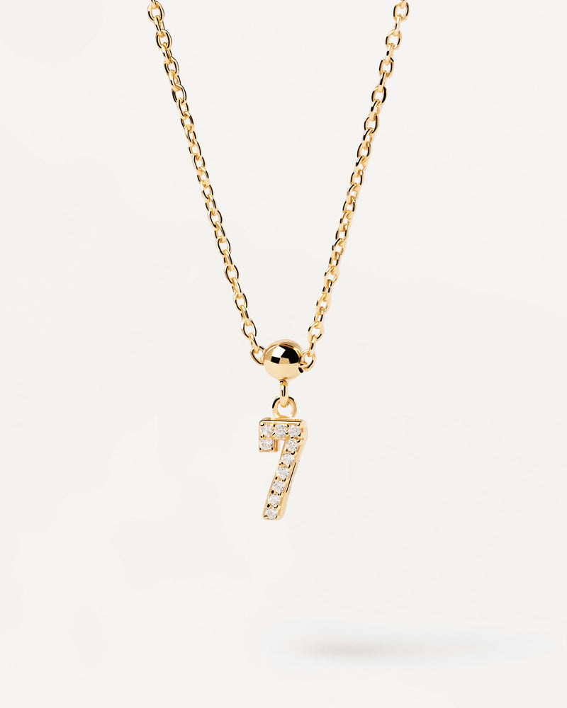 Charm Numero 7 - 
  
    Argento sterling / Placcatura in Oro 18K
  
