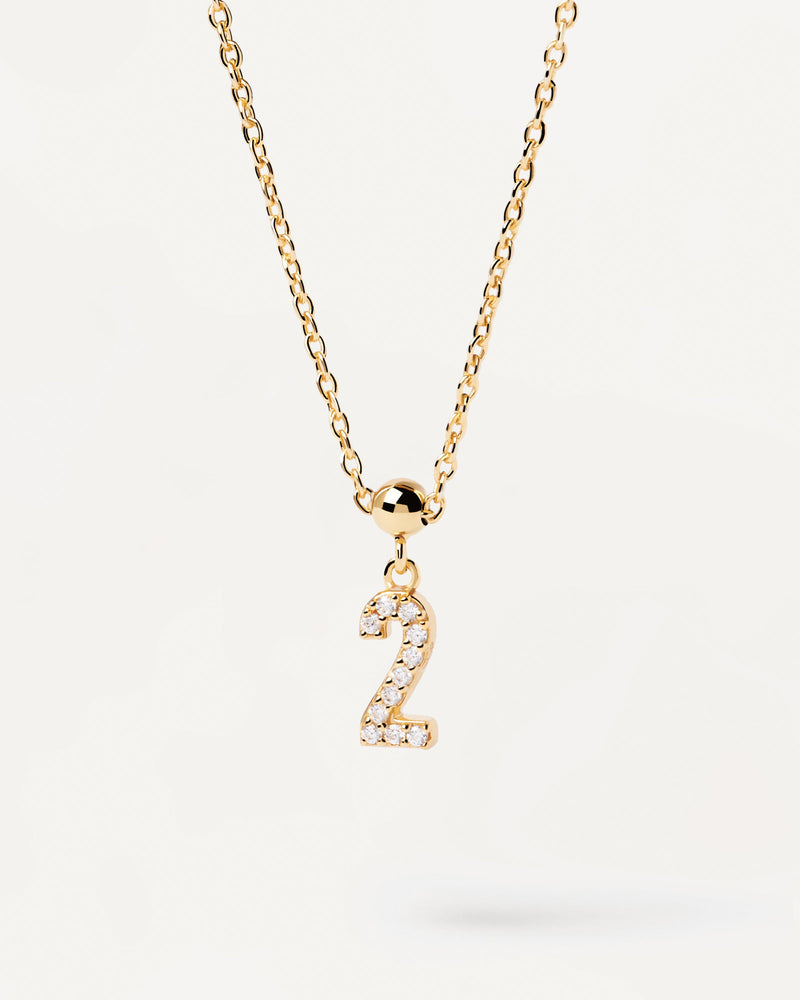 Charm Numero 2 - 
  
    Argento sterling / Placcatura in Oro 18K
  
