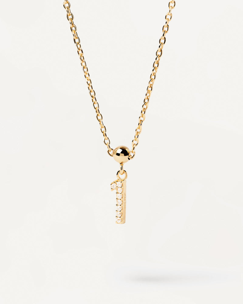 Charm Numero 1 - 
  
    Argento sterling / Placcatura in Oro 18K
  
