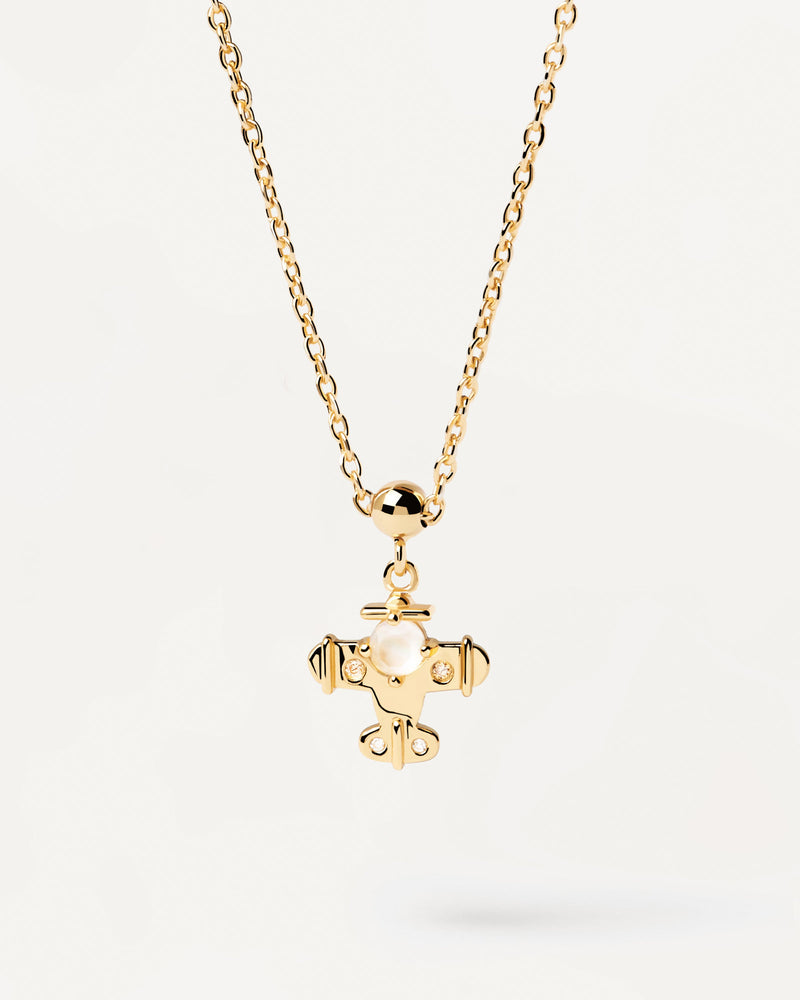 Charm Aeroplano - 
  
    Argento sterling / Placcatura in Oro 18K
  
