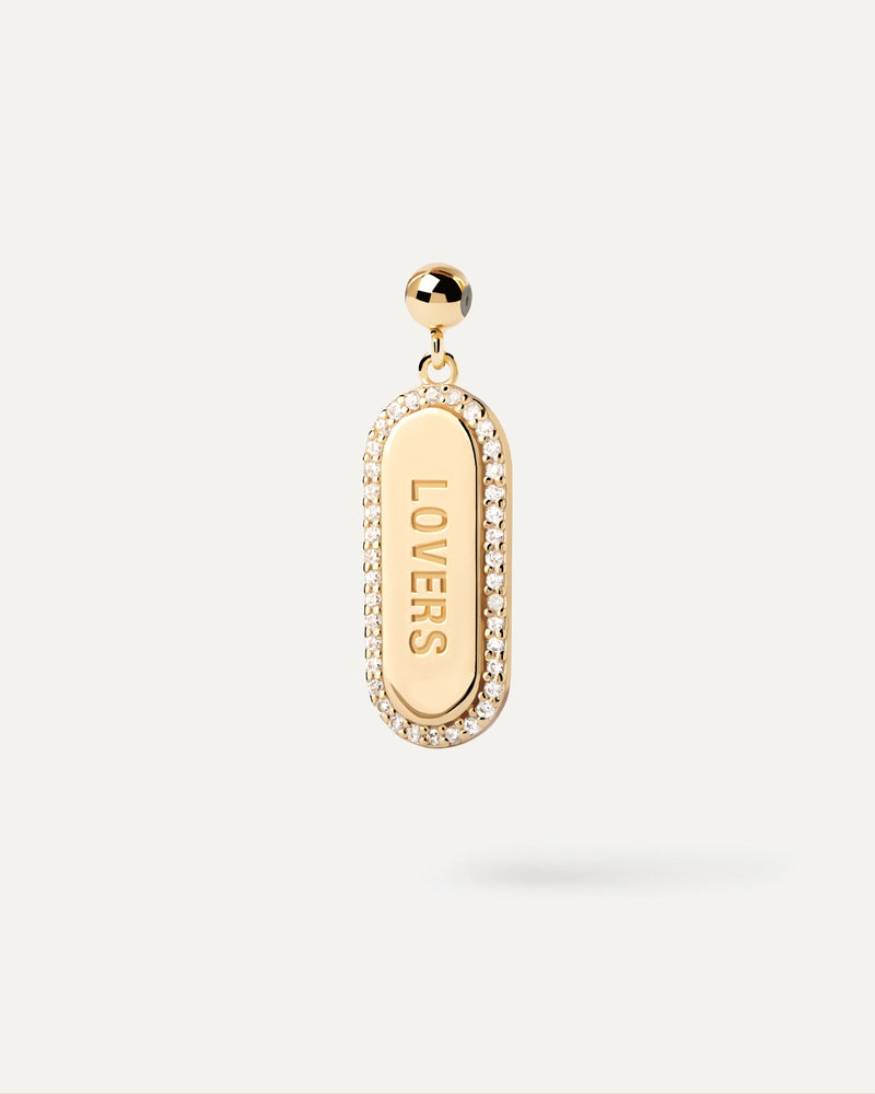 Charm Brillante Lovers - 
  
    Argento sterling / Placcatura in Oro 18K
  
