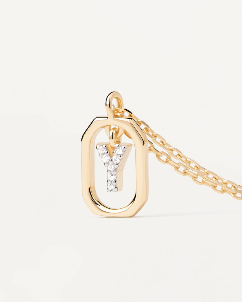 Mini Letter Y Necklace - 
  
    Sterling Silver / 18K Gold plating
  
