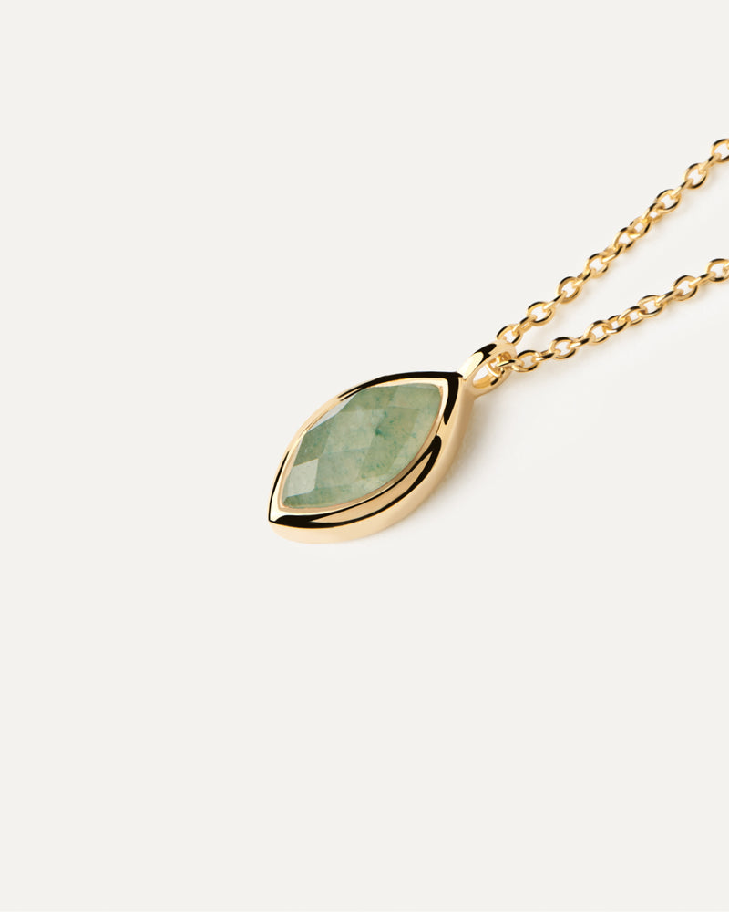 Green Aventurine Nomad Necklace - 
  
    Sterling Silver / 18K Gold plating
  
