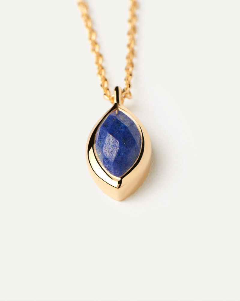 Collier Lapis-Lazuli Nomad - 
  
    Argent massif / Placage Or 18 Ct
  
