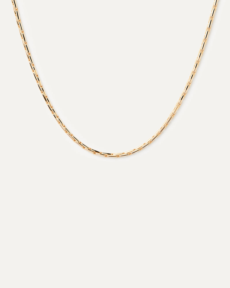 Gliederkette Boston Halskette - 
  
    Sterling Silber / 18K Goldplattierung
  
