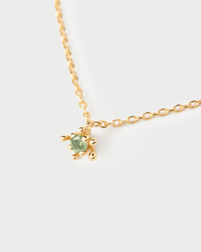 Collana Fleur Verde - 
  
    Argento sterling / Placcatura in Oro 18K
  
