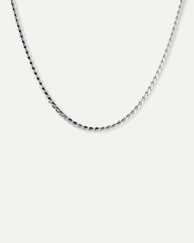 Serpentine Silver Chain Necklace - 
  
    Sterling Silver
  
