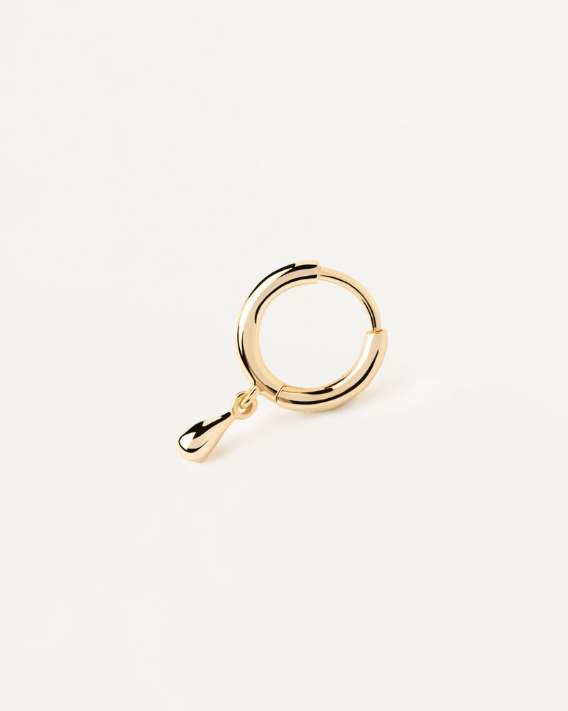 Teardrop Single Hoop Earring - 
  
    Sterling Silver / 18K Gold plating
  
