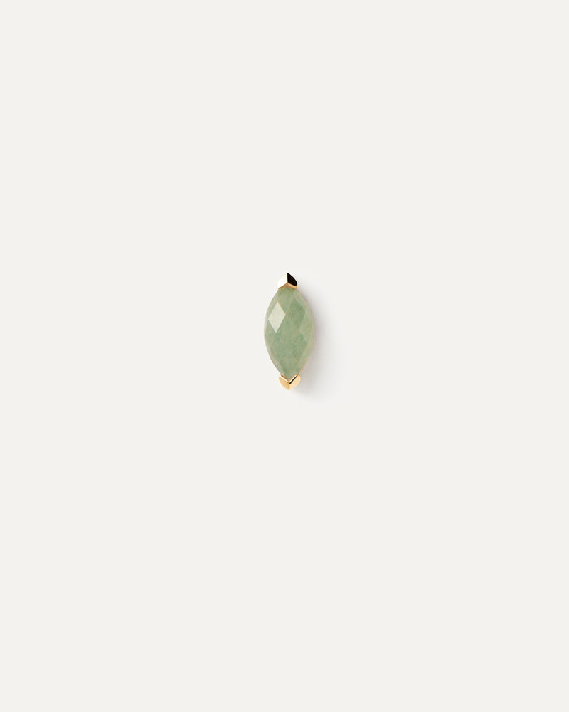 Piercing oreja Aventurina Verde Nomad - 
  
    Plata de Ley / Baño de Oro 18K
  
