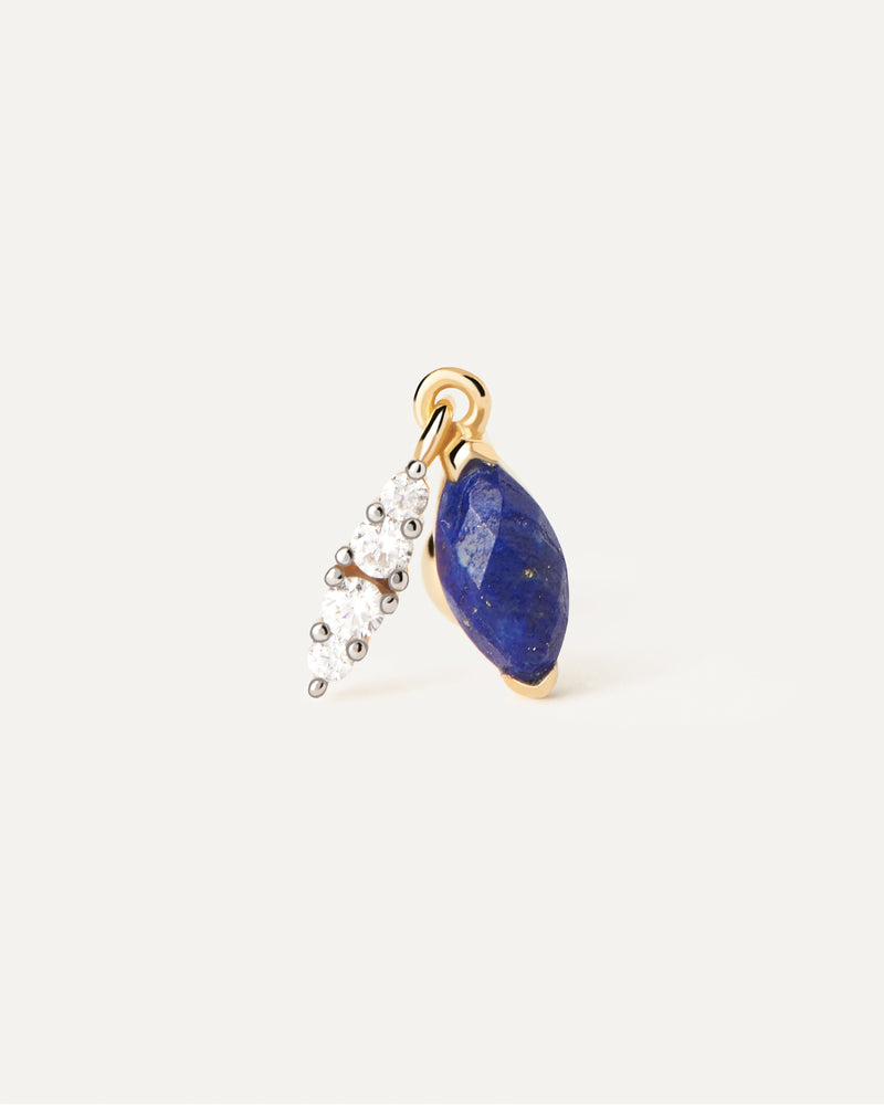 Lapis Lazuli Ginger Single Earring - 
  
    Sterling Silver / 18K Gold plating
  
