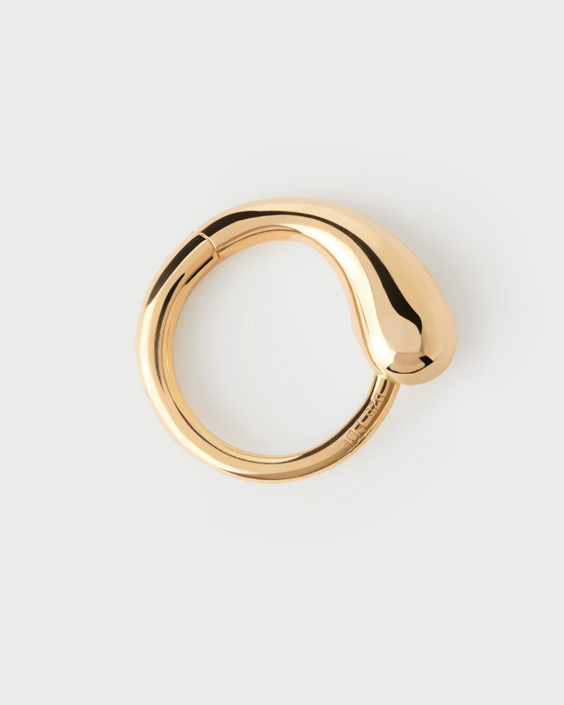 Orecchino a cerchio singolo Loop - 
  
    Argento sterling / Placcatura in Oro 18K
  
