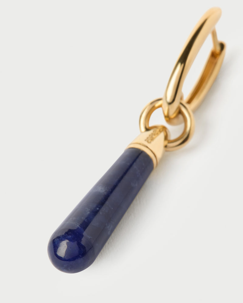 Sodalite large Jupiter single hoop - 
  
    Sterling Silver / 18K Gold plating
  
