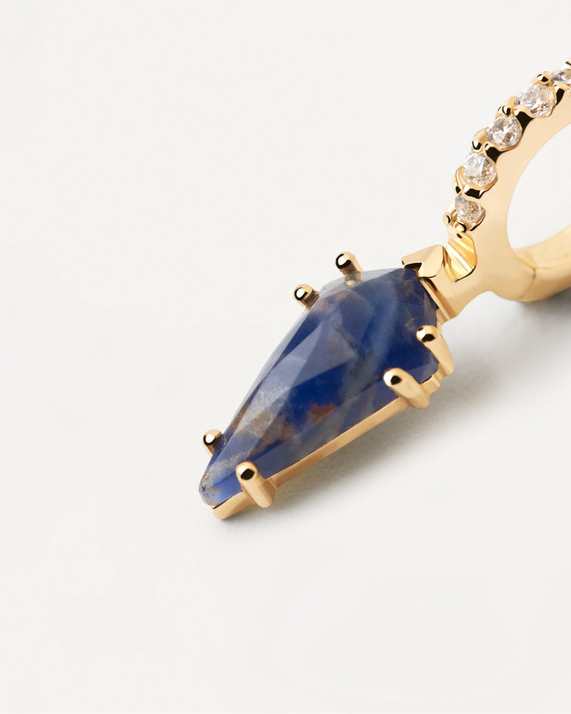 Piercing orecchio Naoki Sodalite - 
  
    Argento sterling / Placcatura in Oro 18K
  
