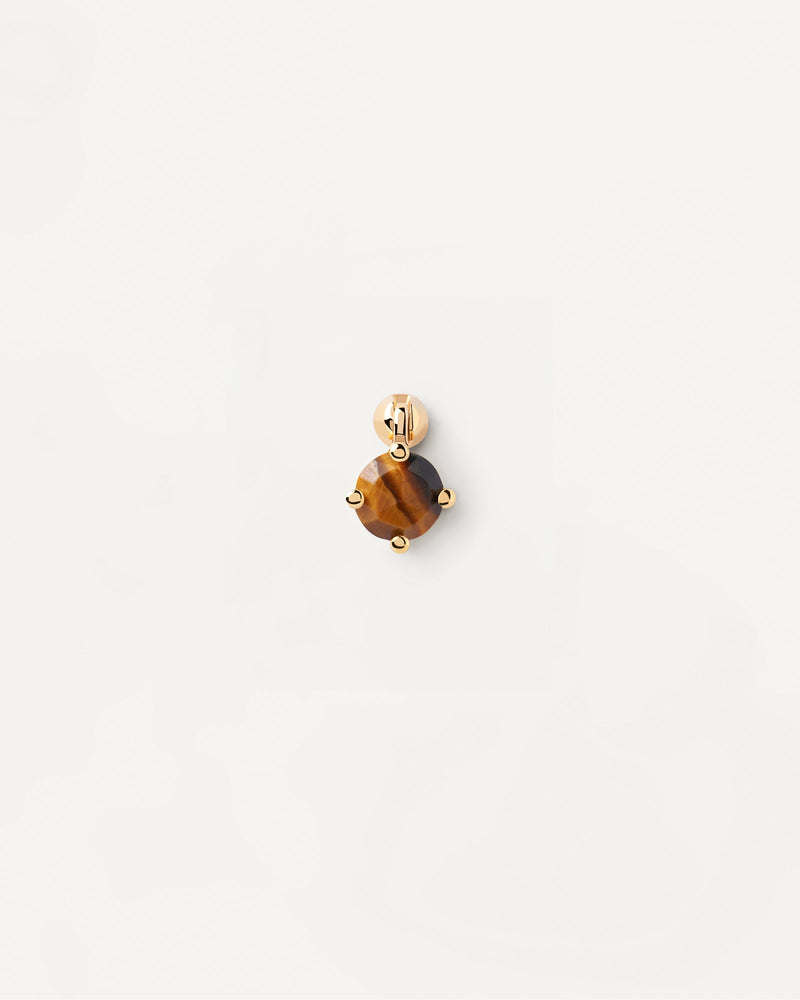 Kimi Tiger Eye Single Earring - 
  
    Sterling Silver / 18K Gold plating
  
