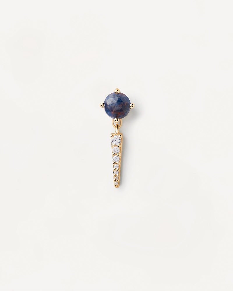 Yoki Sodalite Single Earring - 
  
    Sterling Silver / 18K Gold plating
  
