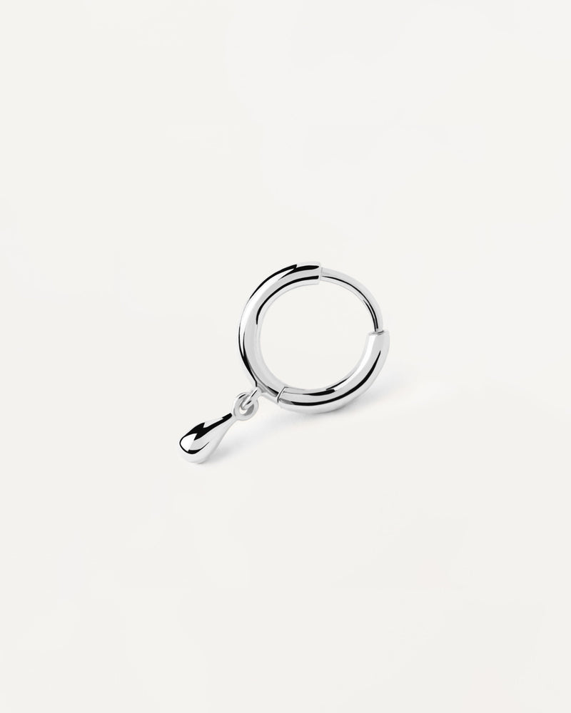 Teardrop silver single hoop Earring - 
  
    Sterling Silver
  
