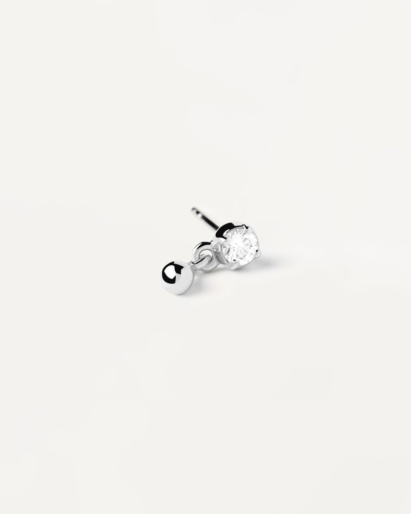 Water silver single stud Earring - 
  
    Sterling Silver
  
